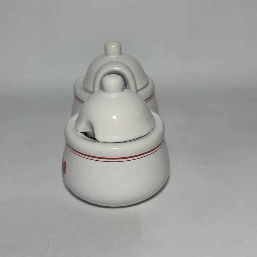 Smuckers Double Covered Ceramic Jam Jar With Lids